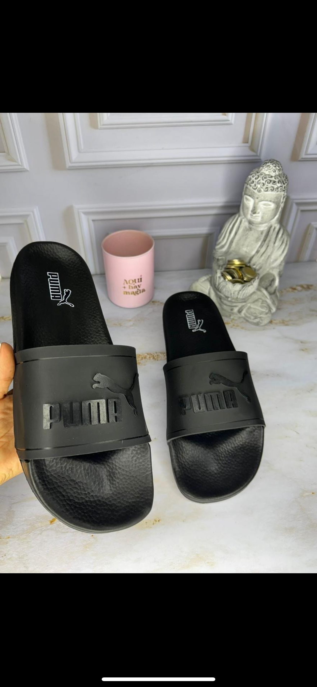 Chancletas puma negra