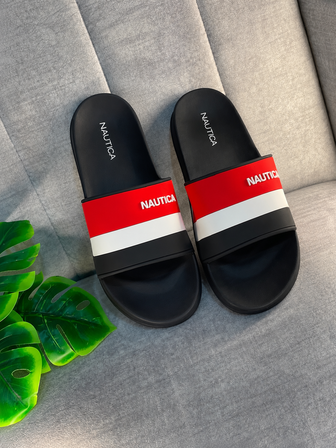 Chancletas Náutica Negras Diseño 1