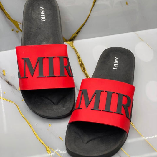 Chancletas Amiri roja con negro