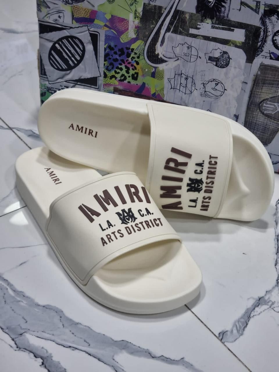 Chancletas Amiri beige