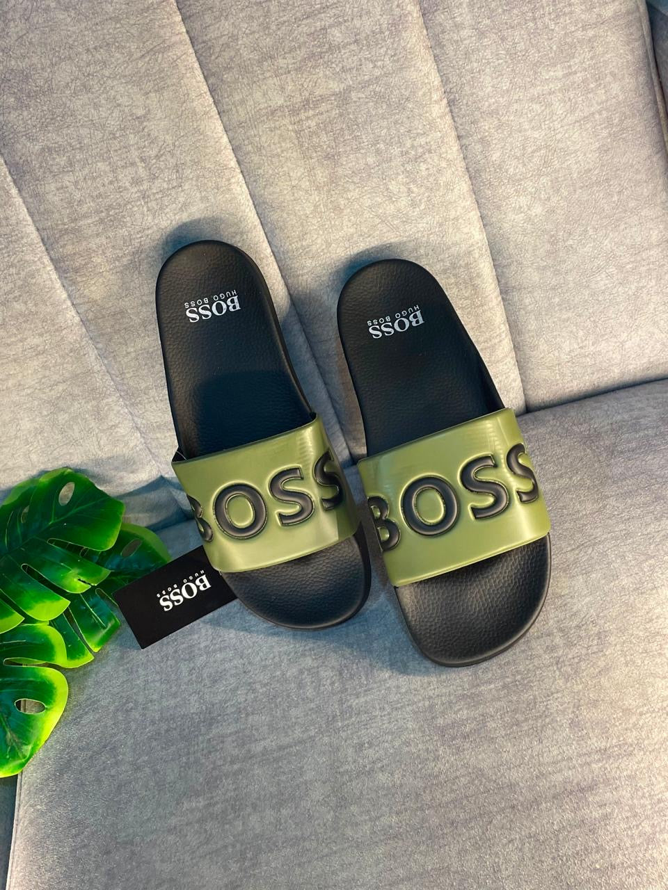 Chancletas Boss verdes