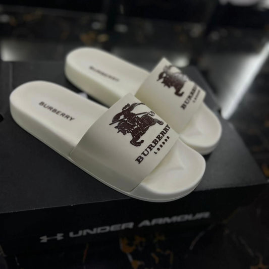 Chancletas Burberry Beige con Café