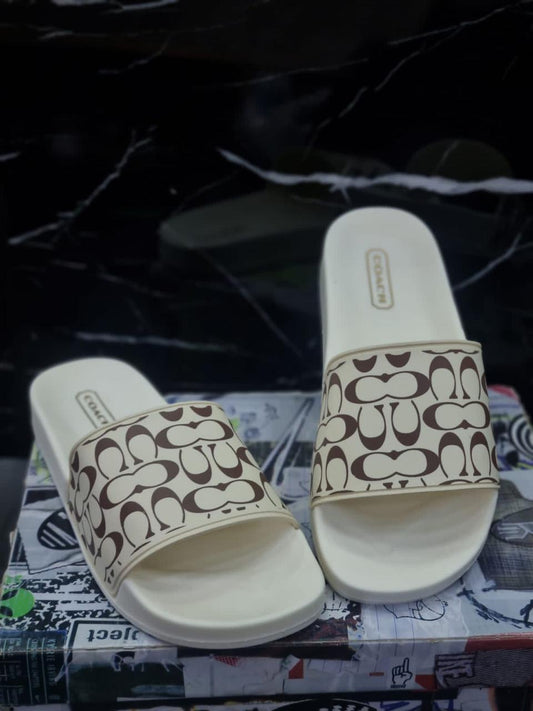 Chancletas Coach beige