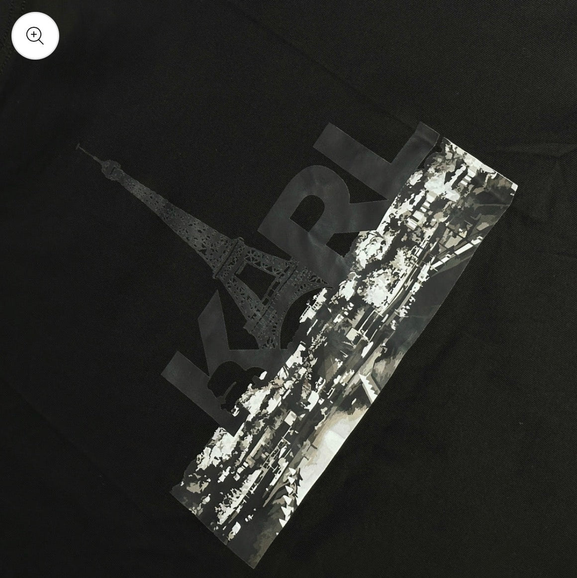 Camiseta Karl negra diseño 2