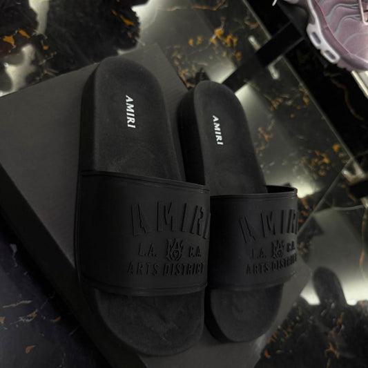 Chancletas Amiri Negras Diseño Clásico