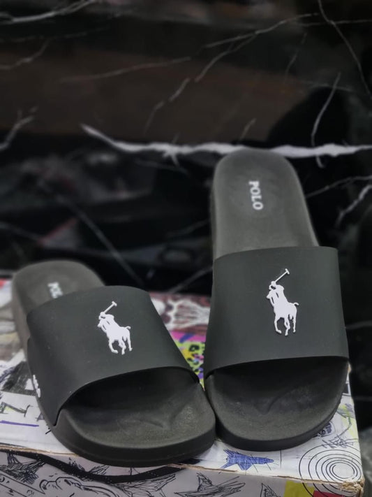 Chancletas polo negras