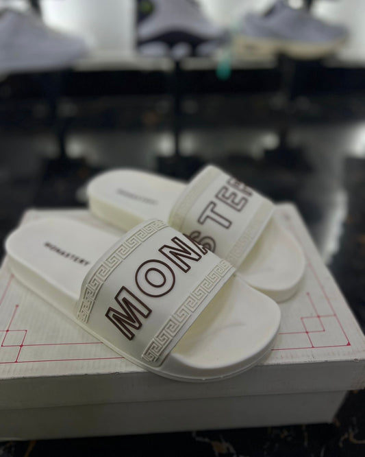 Chancletas Monastery Beige Letras Café Diseño 2