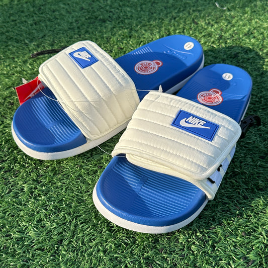 Chancletas Asuna blancas con azul