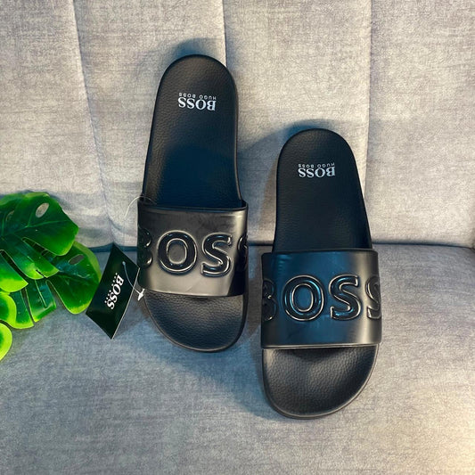 Chancletas Boss toda negra