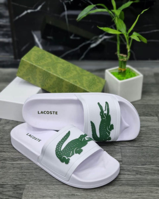 Chancletas Lacoste Blanca