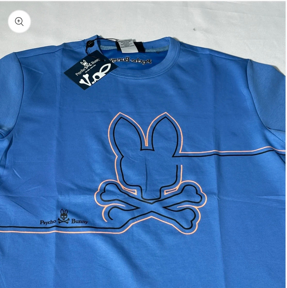Camiseta psycho bunny azul diseño 2