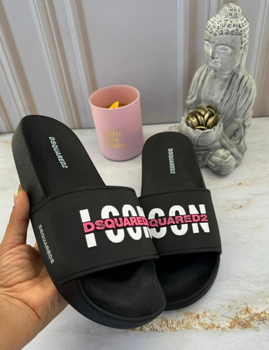 Chancletas Dsquared2 negras