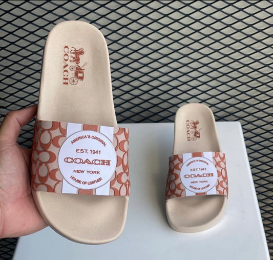 Chancletas coach beige