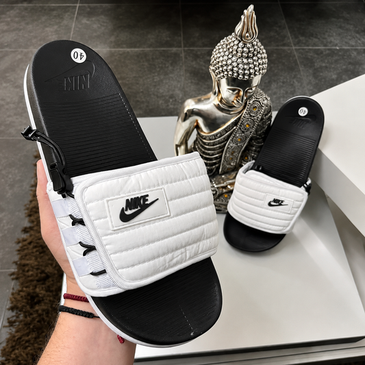 Chancletas Asuna blancas con negro