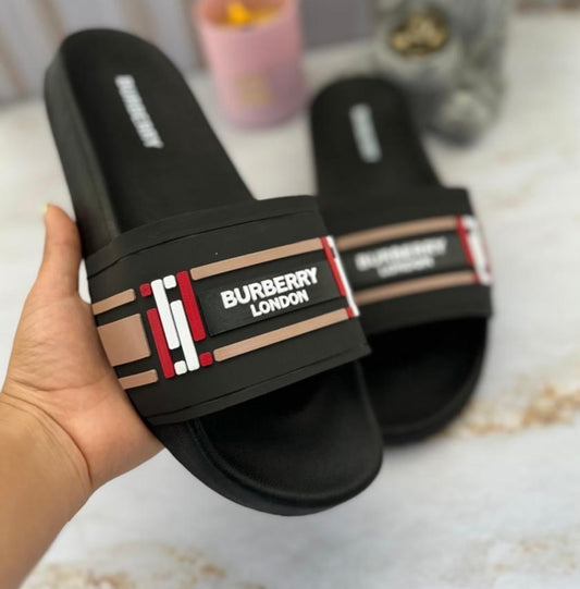 Chancletas burberry negra