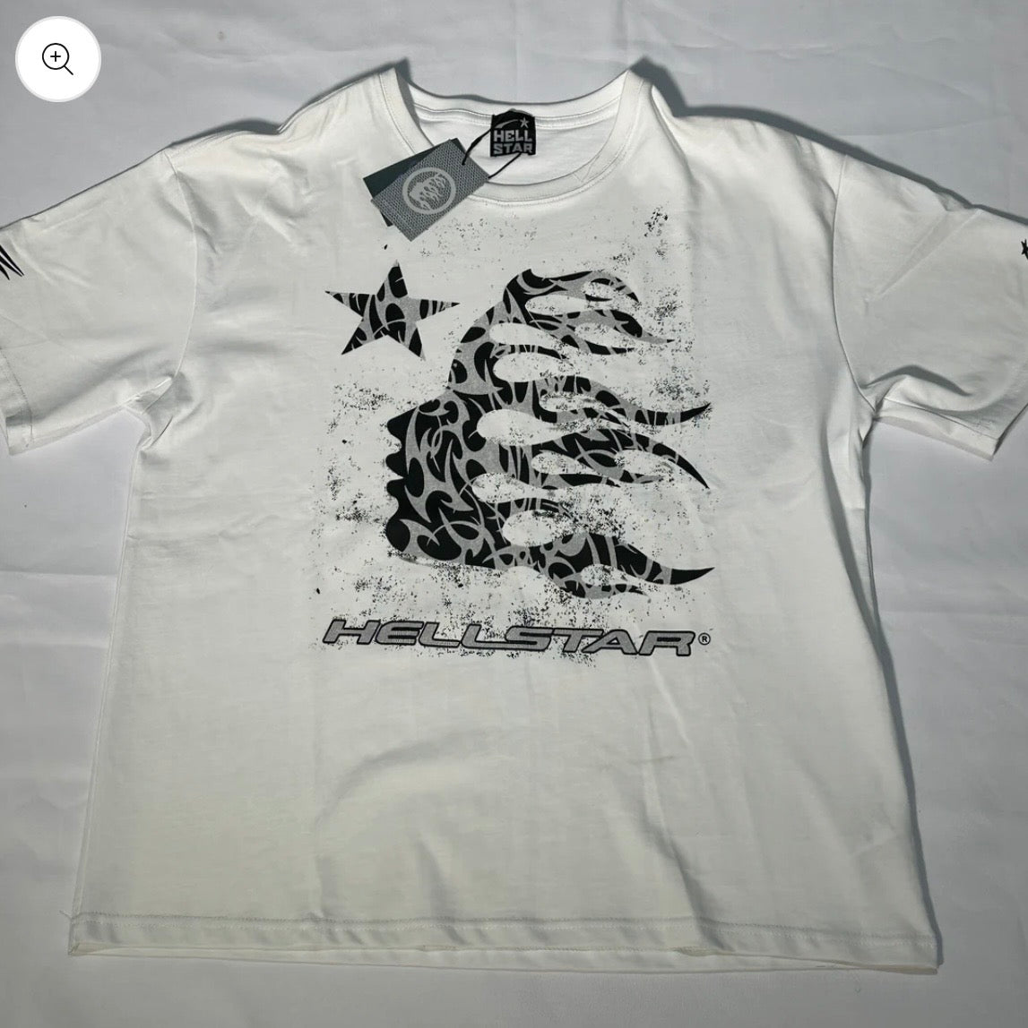 Camiseta Hell Star Blanca diseño 2