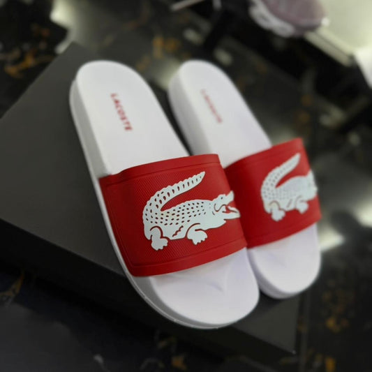 Chancletas Lacoste roja