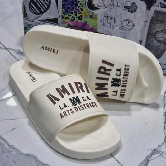 Chancletas Amiri Beige Diseño Clásico
