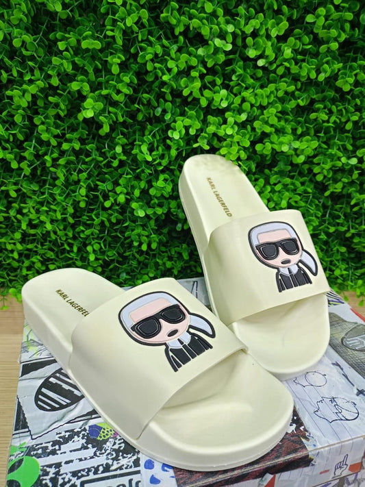 Chancletas Karl beige