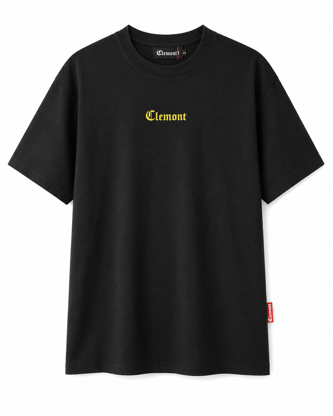 Camiseta clemont negra con azul
