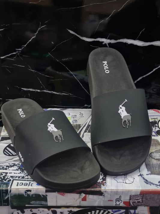 Chancletas polo negras