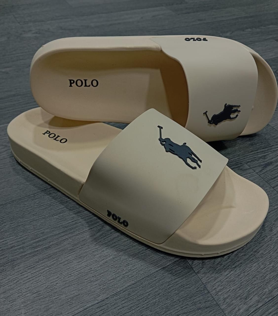 Chancletas polo beige