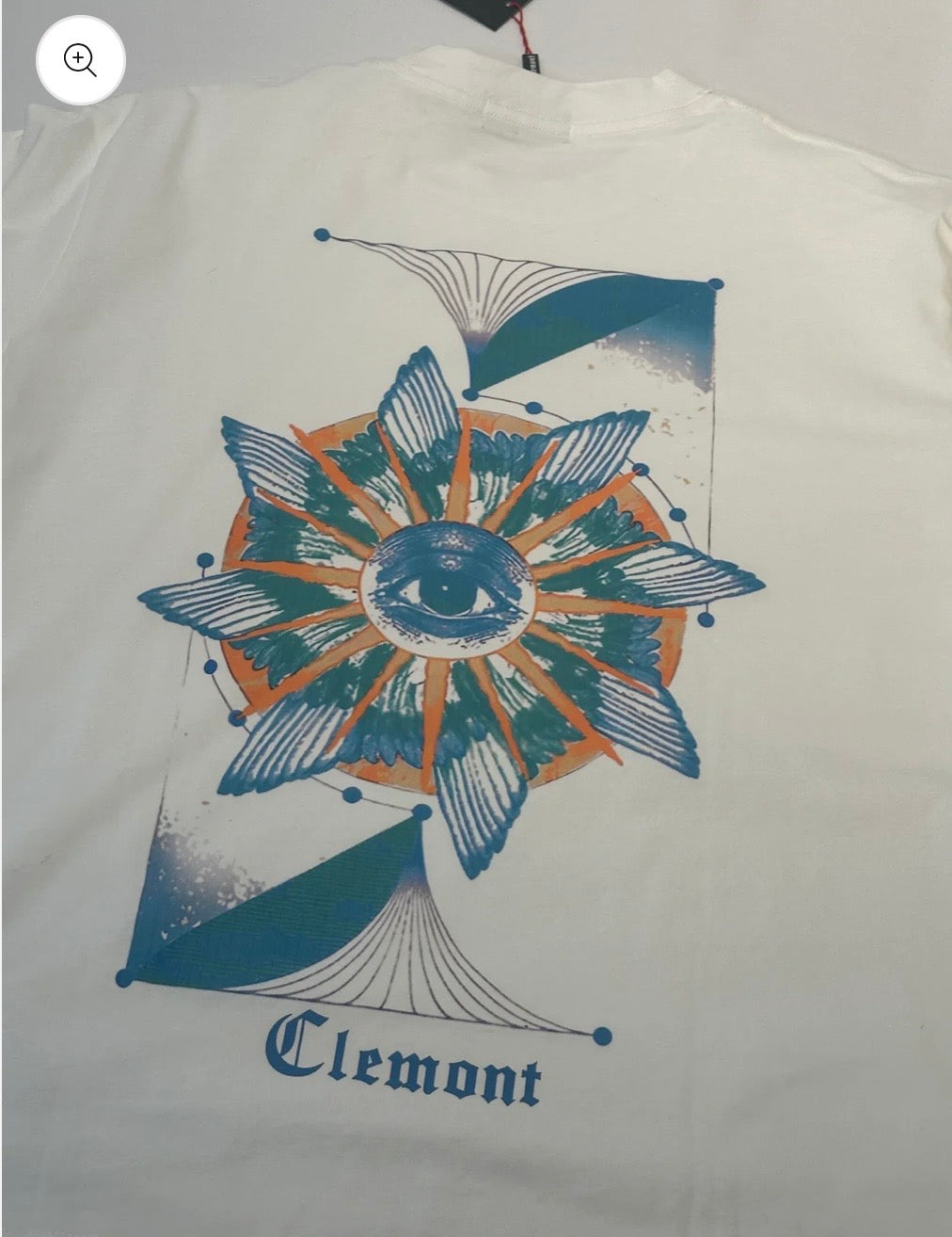 Camiseta Clemont blanca con azul