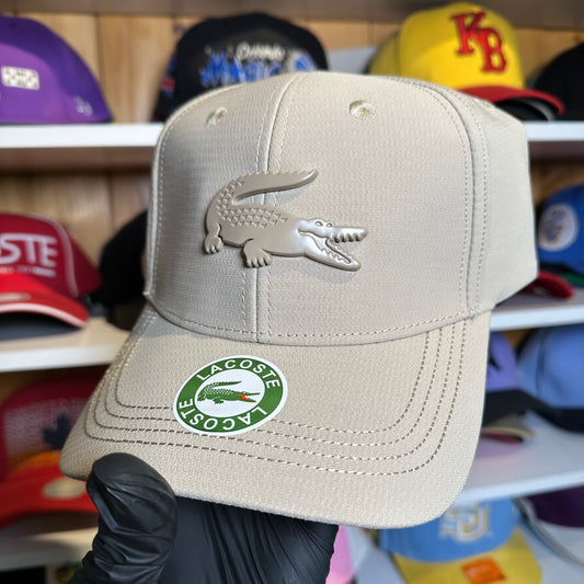 Gorra Ajustable Lacoste Beige Diseño Clásico