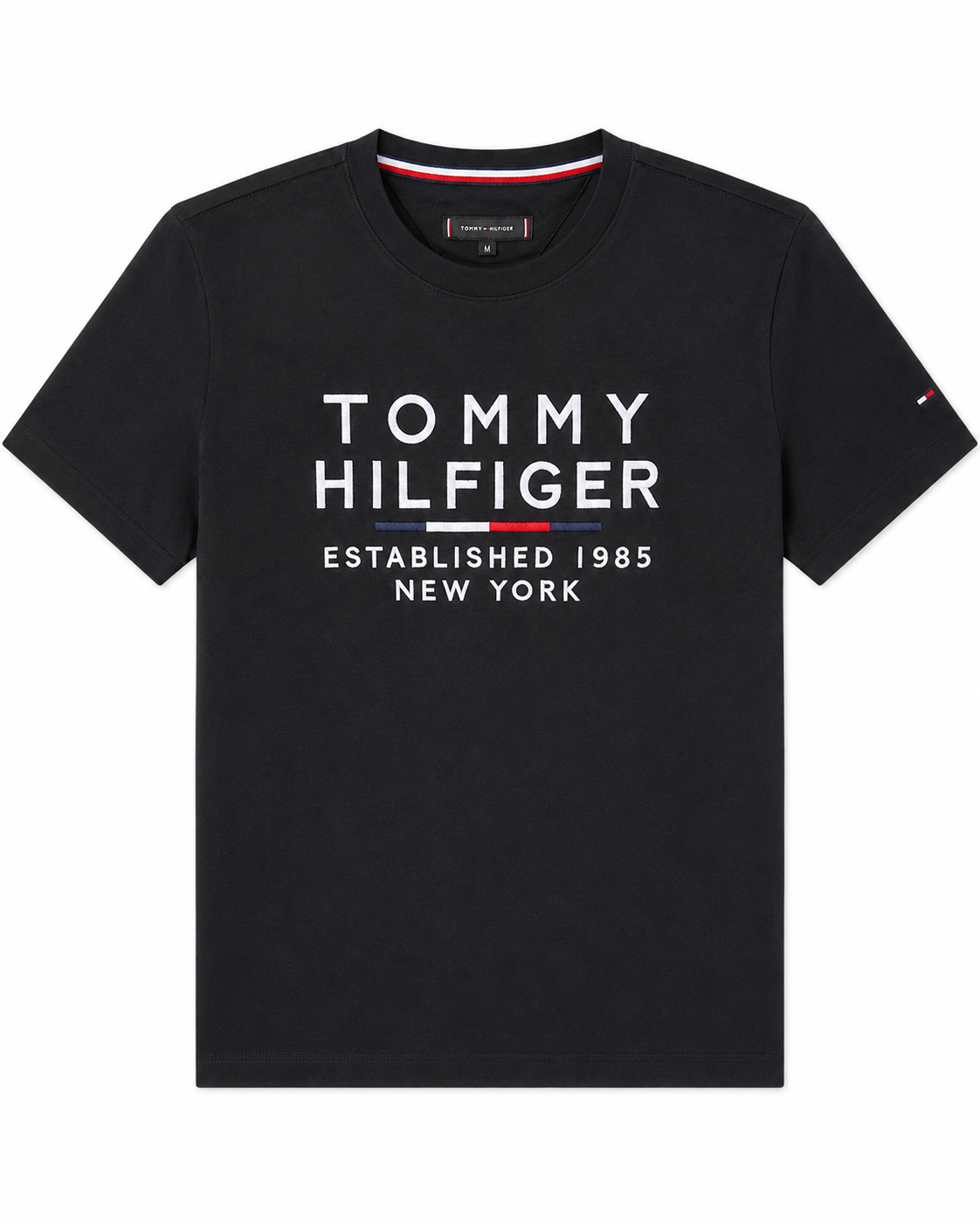 Camiseta Tommy negra diseño 2