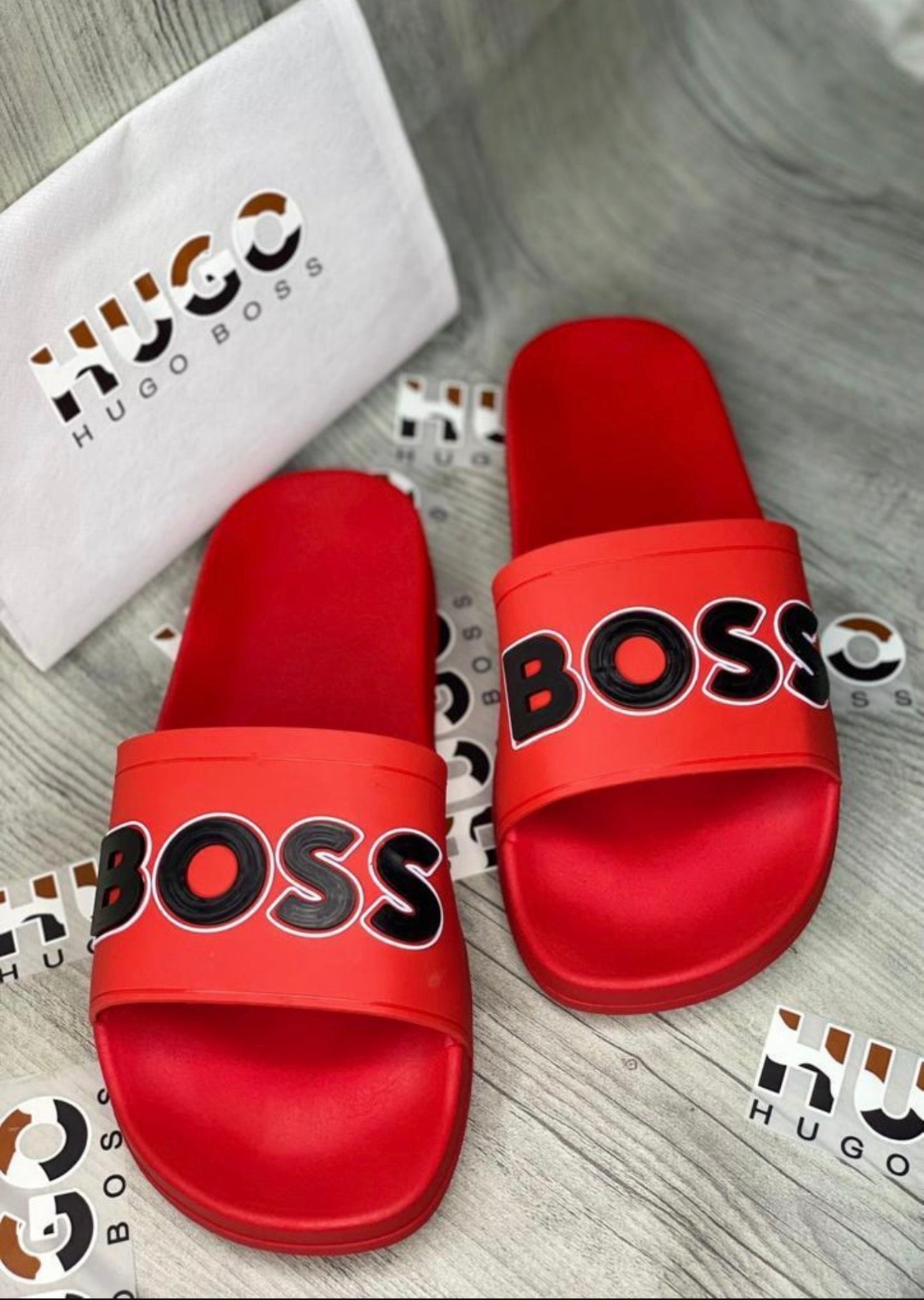 Chancletas Boss roja