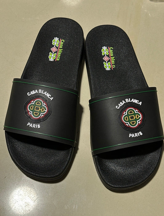 Chancletas casa blanca negras