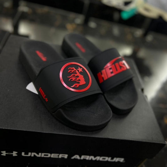 Chancletas Hell Star Negras con Rojo