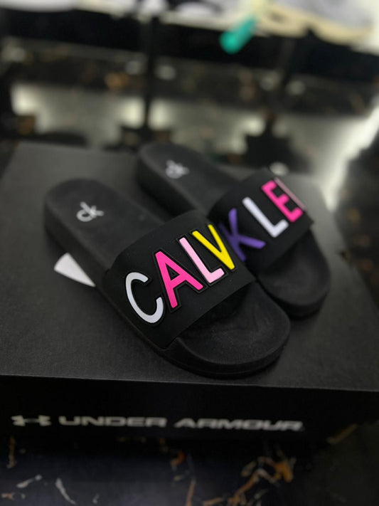 Chancletas Calvin Klein Negras Multicolor