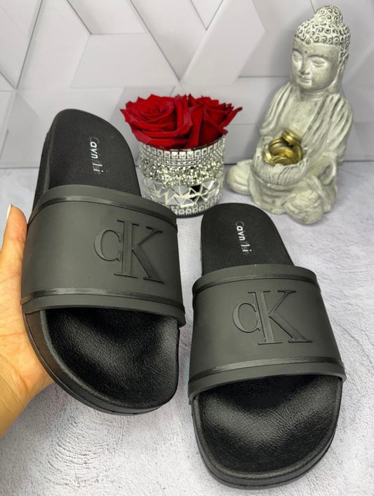Chancletas Calvin Klein negras