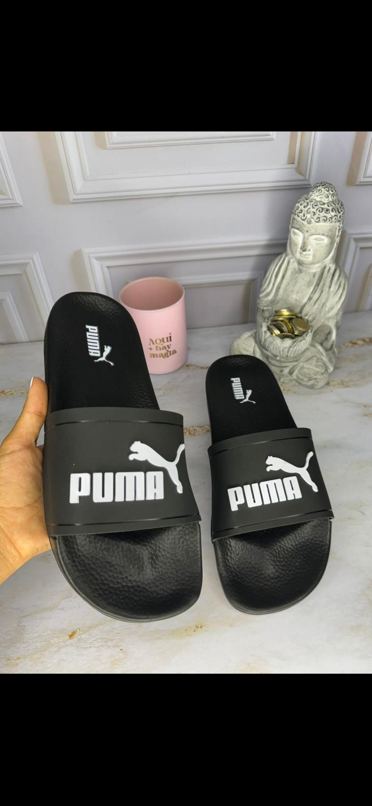 Chancletas puma negras