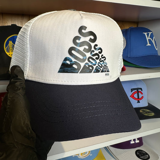 Gorra Ajustable Boss Blanca Diseño 1