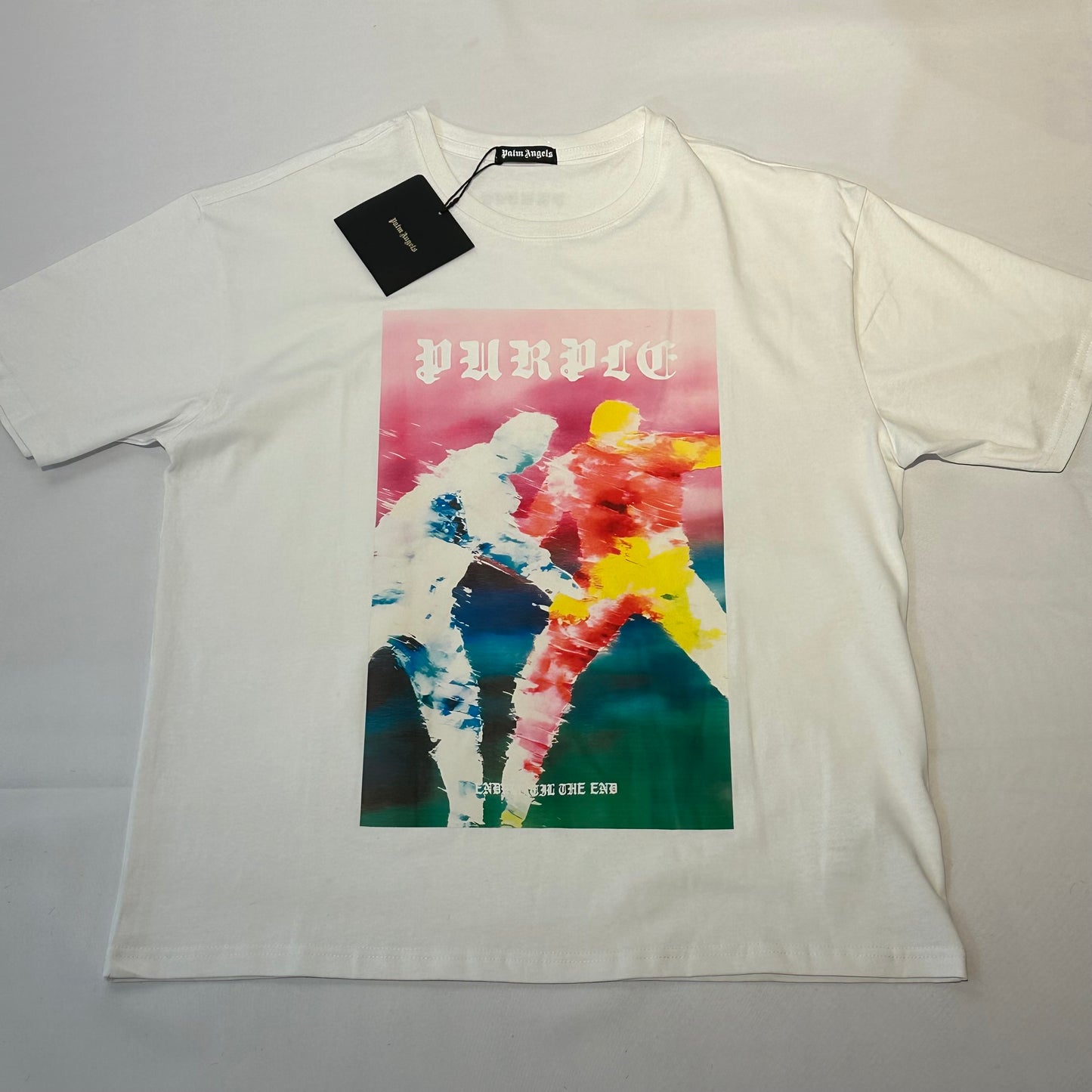 Camiseta purple blanca