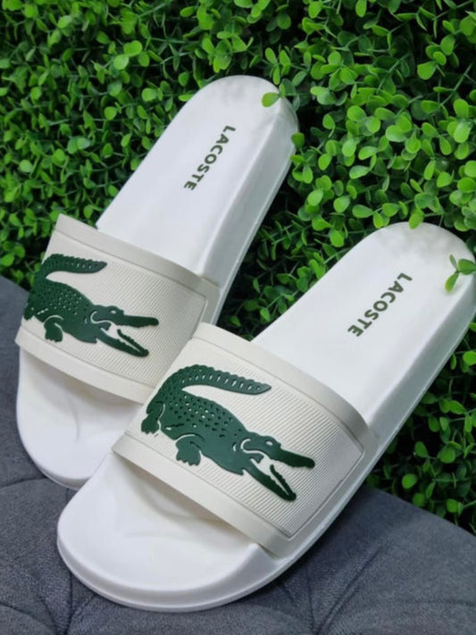 Chancletas Lacoste Beige