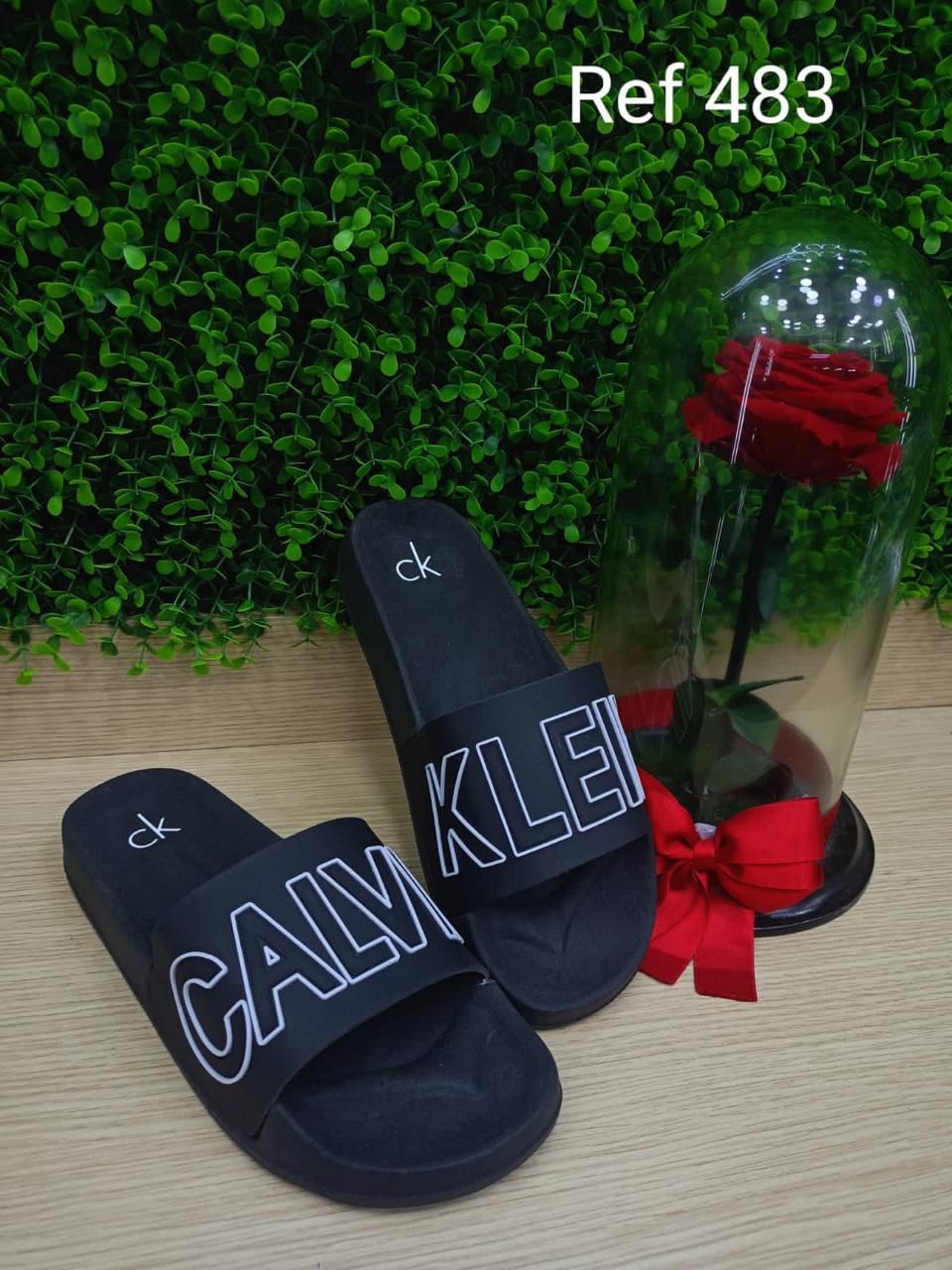 Chancletas calvin klein negras