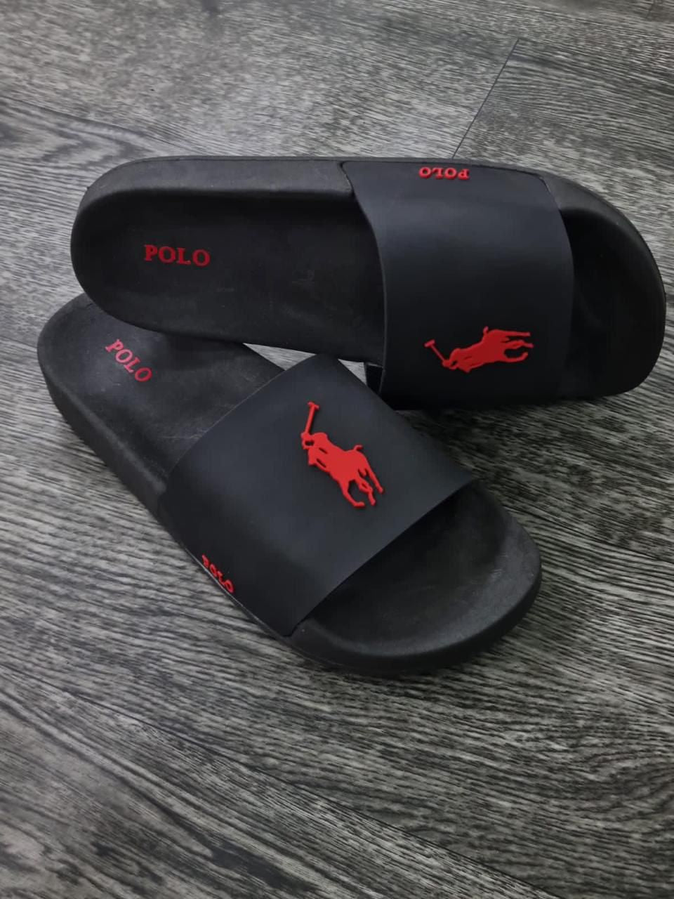 Chancletas polo negras