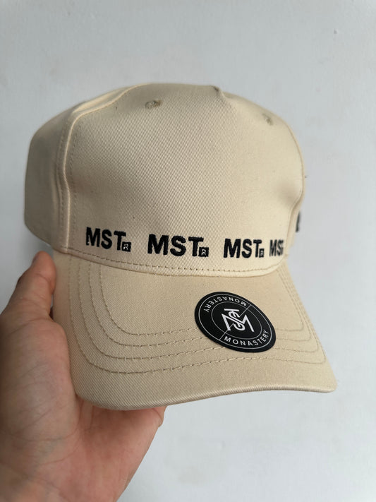 Gorra Ajustable Monastery Beige Letras Pequeñas