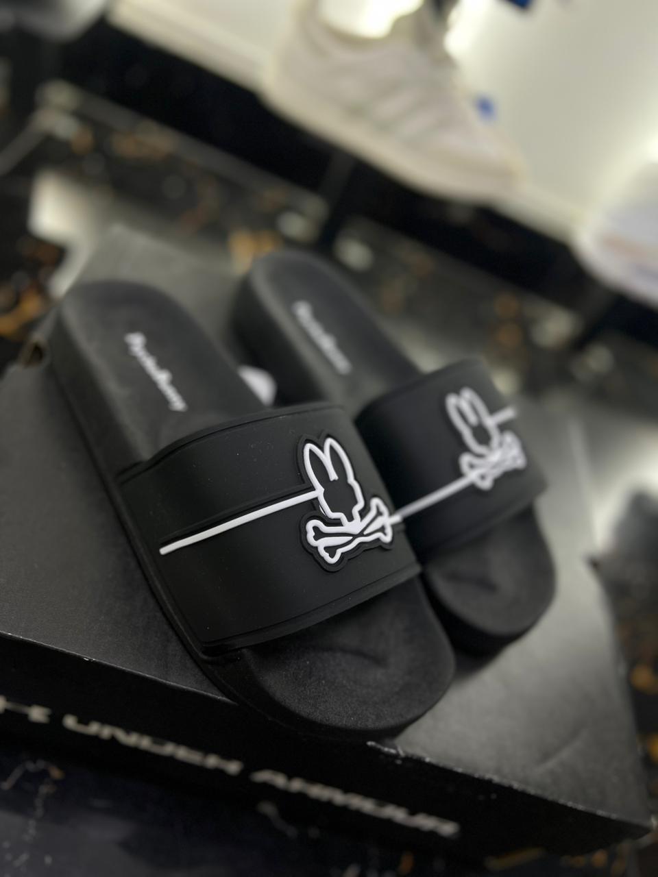 Chancletas Psycho bunny negras
