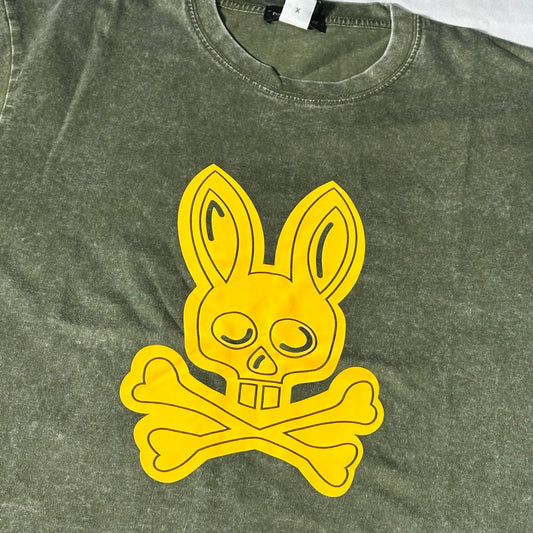 Camiseta psycho bunny verde con amarilla