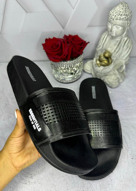 Chancletas esentials  negra