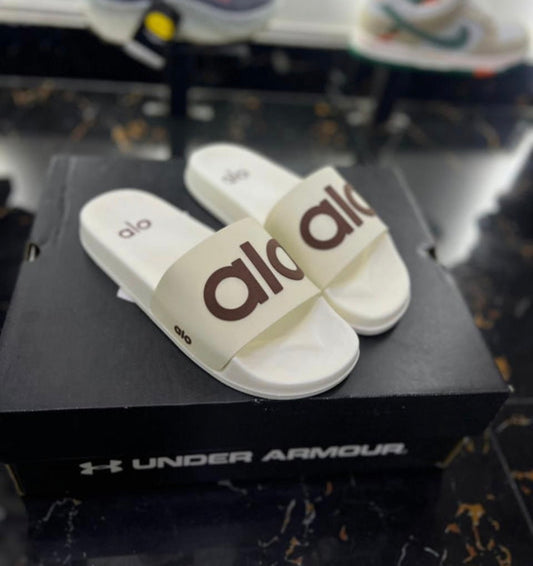 Chancletas Alo Beige con Café
