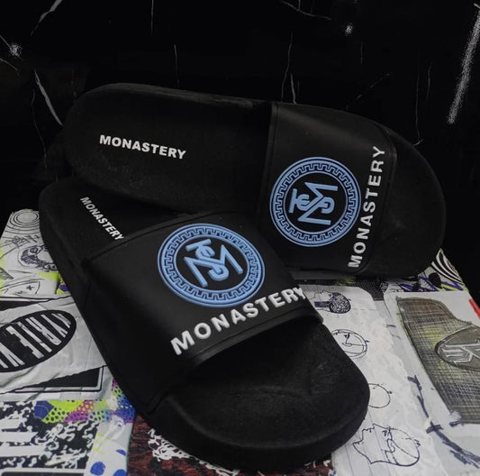 Chancletas Monastery negro con azul
