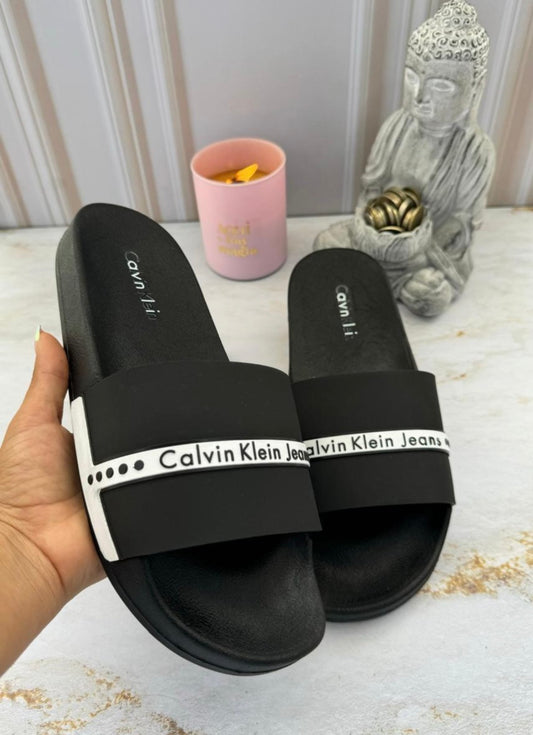 Chancletas Calvin Klein negras