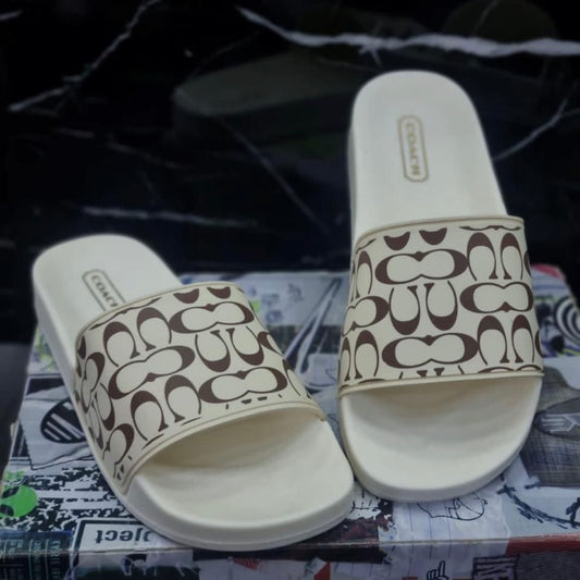 Chancletas coach beige