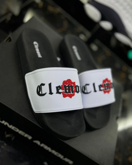 Chancletas Clemont Blancas con Negro Diseño 1