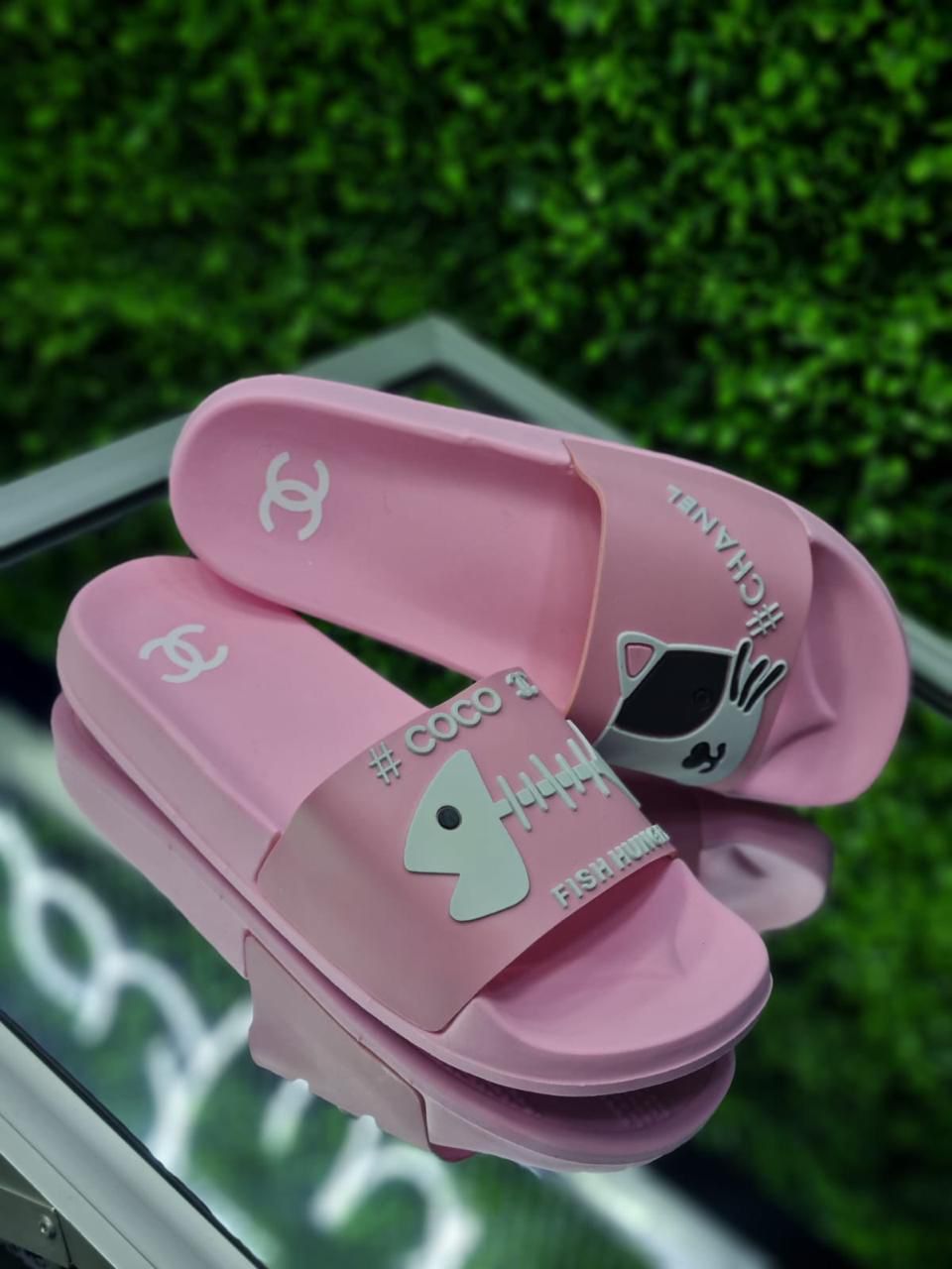 Chancletas Chanel rosadas